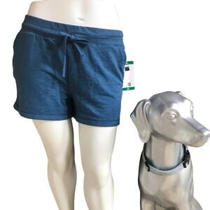 NEW 32 Degrees Ladies Fleece Blue Shorts Women's Size XL